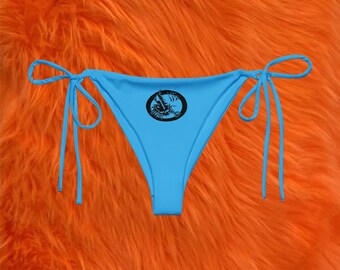 Gimme Gimme Bikini Bottom in Cerulean Goth Bikini Heavy Metal Bikini Rock and Roll Bikini Womens Fashion Punk Bikini Punk Fashion Western