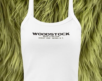 Music Festival Woodstock Women’s Micro-Rib Tank Top