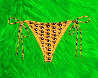 Flamin' 8 Bikini Bottom in Honey Goth Bikini Rock and Roll Bikini Heavy Metal Fashion Womens Fashion Punk Bikini Punk Fashion Western