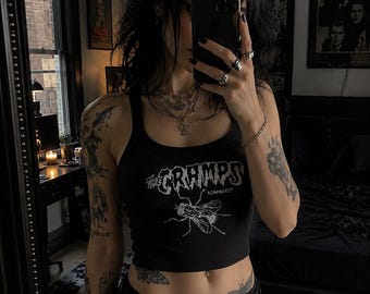 Koszulka bez rękawów The Cramps Human Fly Micro-Rib *PONOWNA OFERTA* Punk Rock n Roll Goth