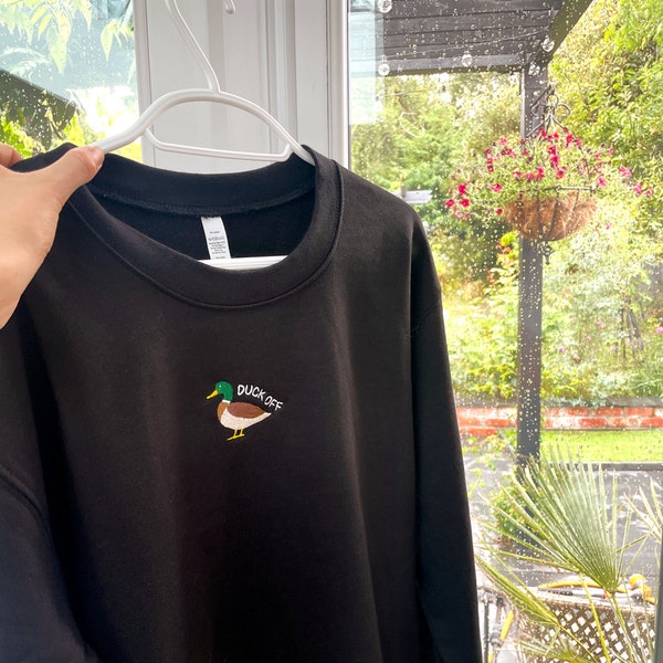 Duck Off Embroidered Crewneck Sweatshirt