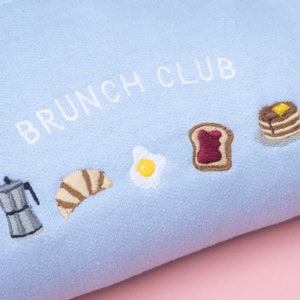 Brunch Club Embroidered Crewneck Sweatshirt image 5