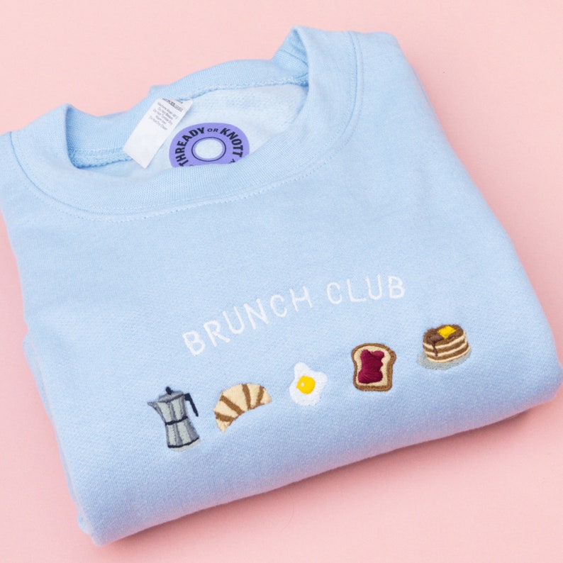 Brunch Club Embroidered Crewneck Sweatshirt image 3