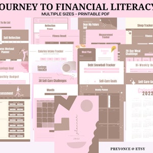 JOURNEY to FINANCIAL LITERACY Planner Finance Planner Monthly Budget Planner Printable Budget Bill Tracker Printable Financial Journal