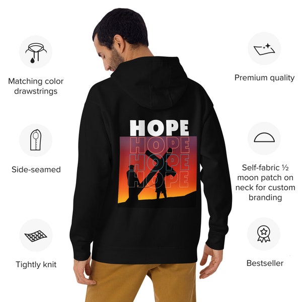 Sudadera con capucha unisex hope