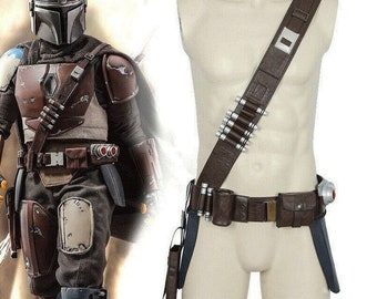 Star Wars the Mandalorian Cosplay Belt with Holsters Waist Props Soldier Straps