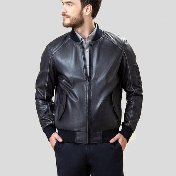 Leather Jacket - Etsy