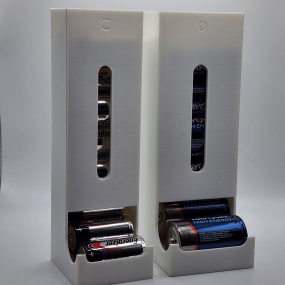 C Battery & D Battery Storage Case Holder Box Dispenser Set Etsy