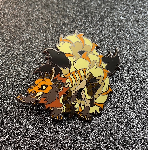 Fursonapins Zombie Kitsune viscera Enamel Pin Etsy