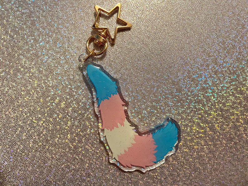 Pride Tails - Trans Keychain Charm 