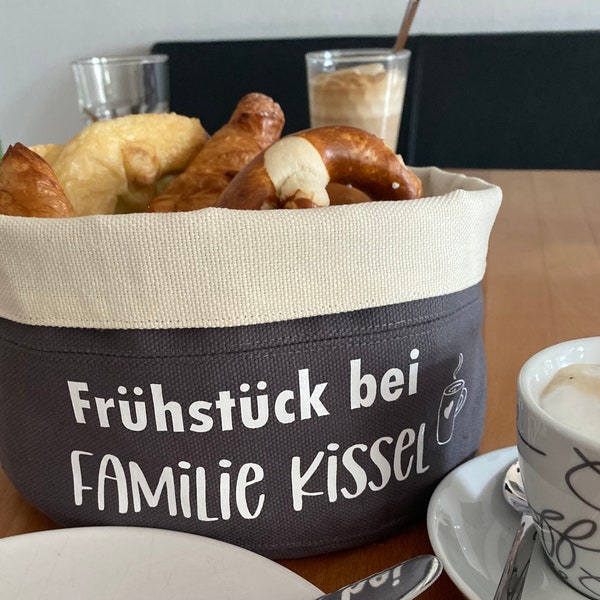 personalisierter Brotkorb/Frühstückskorb, tolles Geschenk zum Einzug, Einweihung, Hochzeit usw