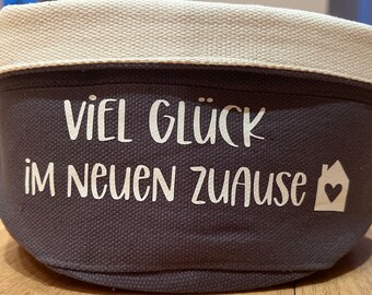 Brotkorb/Frühstückskorb „viel Glück im neuen Zuhause“ tolles Geschenk zum Einzug, Einweihung, Hochzeit usw