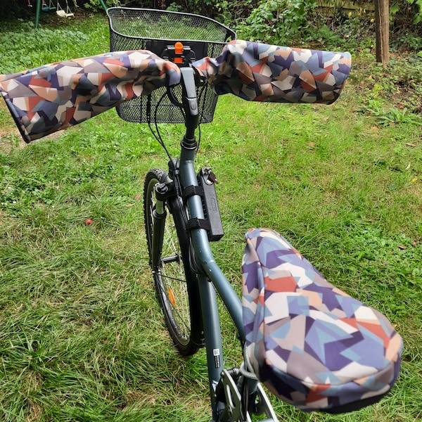 Manchons et couvre-selle de vélo chauds et imperméables