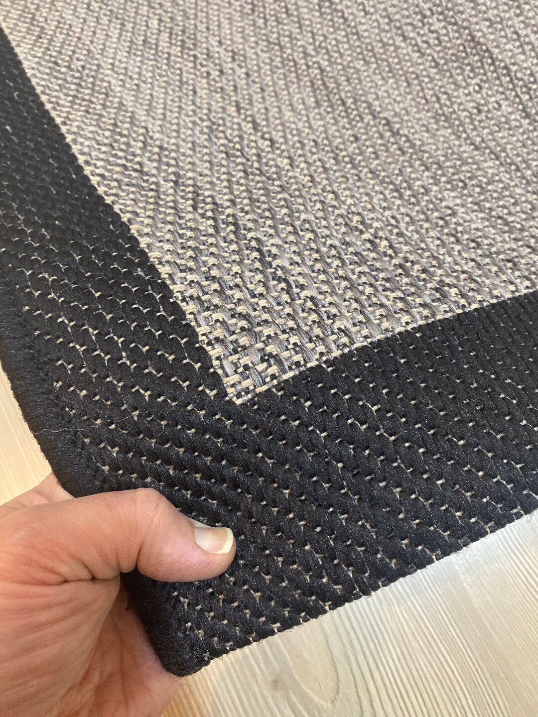 Gray Jute Sisal Sug Sisal Bathroom Rug Sisal Rugblack Gray Etsy