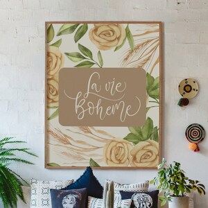 La Vie Boheme 装飾、植物プリント、ヴィンテージ フラワー プリント、アンティーク 植物プリント、ヴィンテージ フラワー ポスター、素朴な農家風装飾