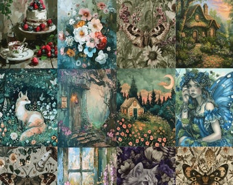 72PCS Cottagecore Aesthetic Wall Decor, Cottagecore Collage Kit, Cottagecore Print, Cottagecore Posters, Fairy Cottagecore, DIGITAL DOWNLOAD