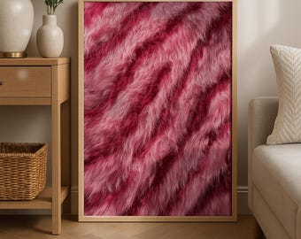 Pink Leopard Zebra Print: Preppy Bedroom Wall Art (Digital Download)