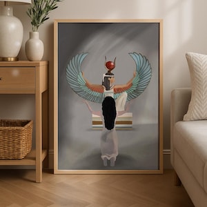 Ancient Egypt Art Print: Vintage Pharaoh & Pyramids Oil Painting (Digital Download)