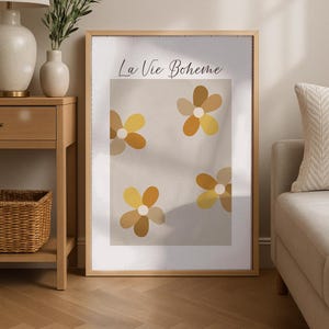 Flower Market Print, Typography Art, French Quotes, Trendy Wall Decor, Boho Floral Art, DIGITAL DOWNLOAD