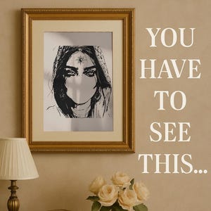 Traditionelles Deq Tattoo,kurdische Frau Porträt, Tätowierte Frau Poster, Traditionelle Wand Kunst, Naher Osten Poster,Traditioneller Druck,DIGITAL
