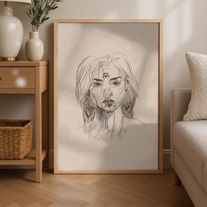 Kurdish Woman Portrait, Tattooed Woman Poster,Traditional Deq Tattoo, Traditional Wall Art, Middle Eastern Wall Art, Traditional Print