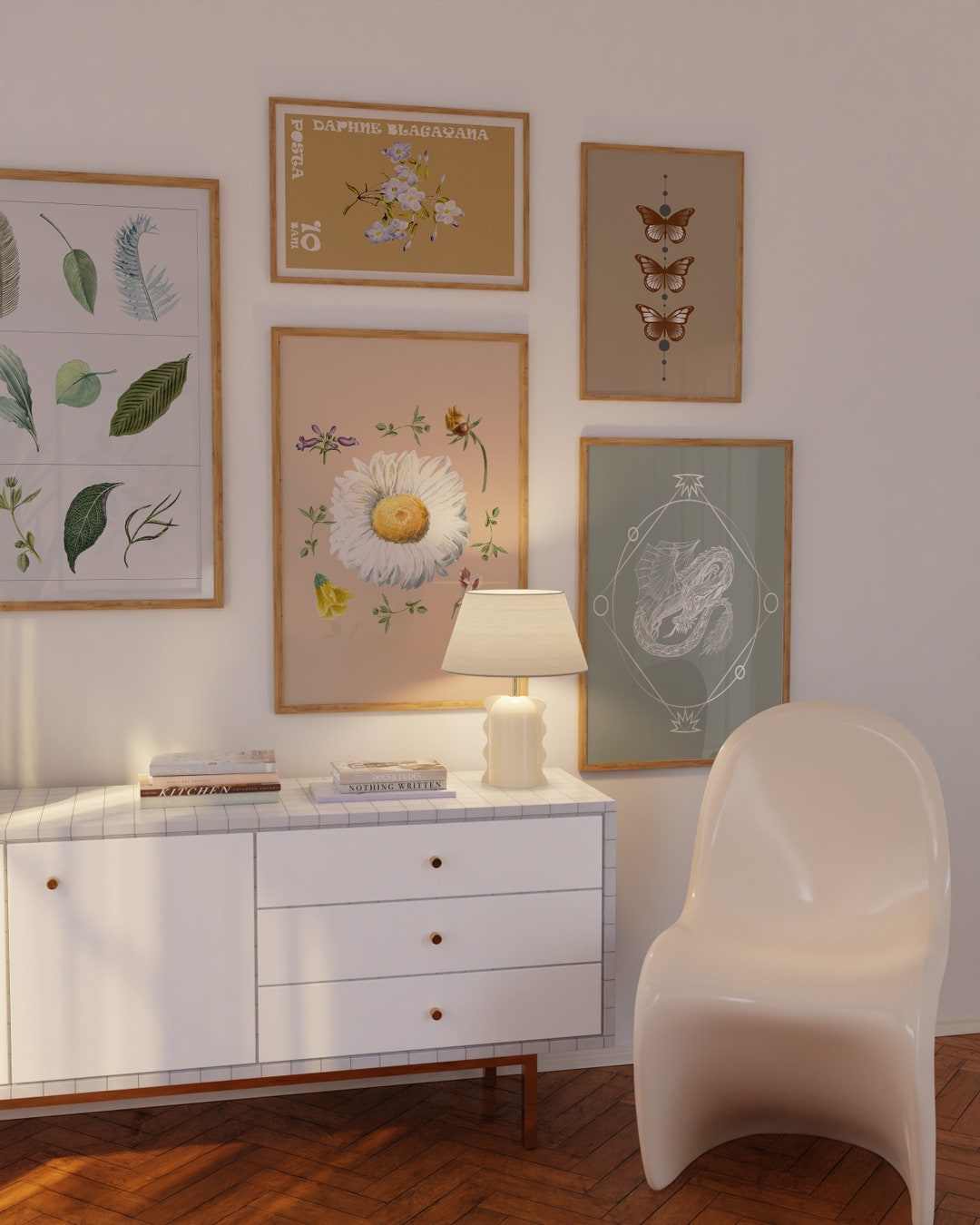 Cottagecore Wildflower Art Print Set: Fairy Grunge Decor (digital ...
