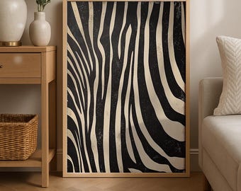 Poster Wall Art, Leopard Zebra Preppy Typography Bedroom Decor Print, 210gsm Satin Photo Paper