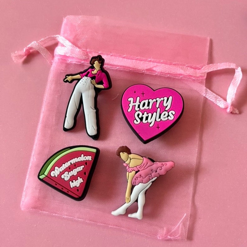 Harry Styles Jibbitz Bundle Harry Croc Charms Set of 4 Etsy