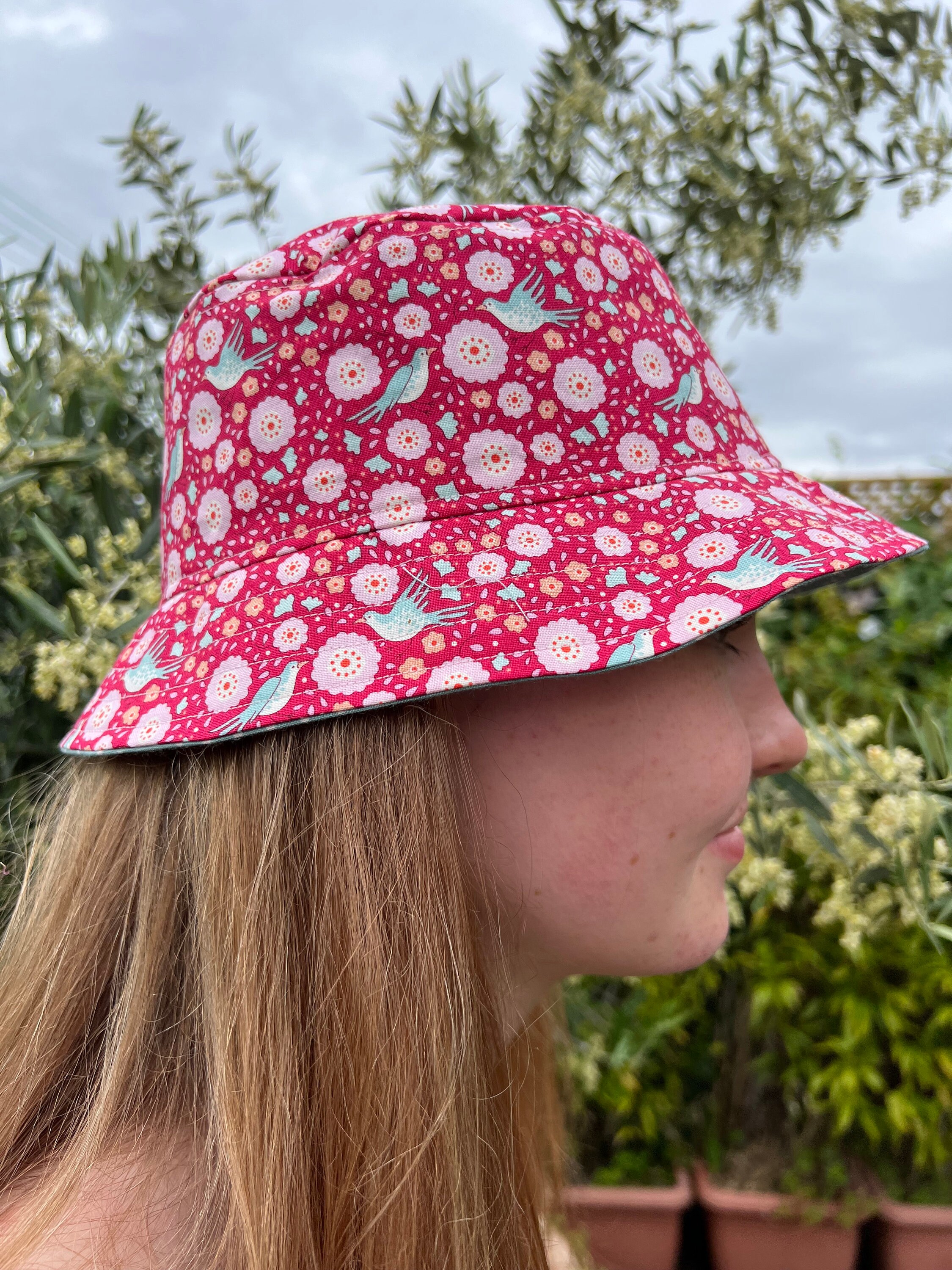 Floral Bucket Hat Reversible Hat Cotton Festival Hat Floral Etsy