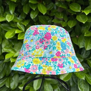 Floral Liberty Cotton Bucket Hat: Malvern Meadow Sun Hat