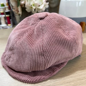 Handmade Corduroy Baker Boy Hat: Peaky Blinders Style