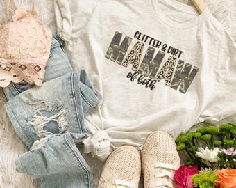 Glitter And Dirt Mamaw of Both Shirt, Mamaw T-shirt, Mamaw Shirt, Grandma Shirt, Grandma T Shirt, Grandma Tee, Camo T Shirt, Leopard Shirt