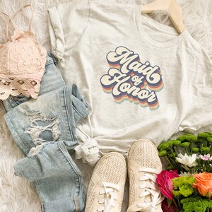 Maid Of Honor Shirt, Maid of Honor T-shirt, Bridal Shirt, Bridal Party Shirt, Bachelorette Party T-shirt, Maid of Honor Gift