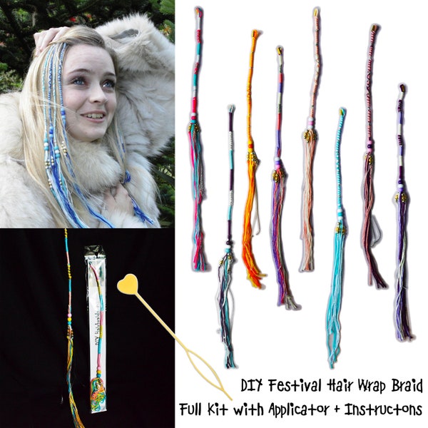 Festival Hair Wraps, Hair Braid - DIY Hairbraidz Kit