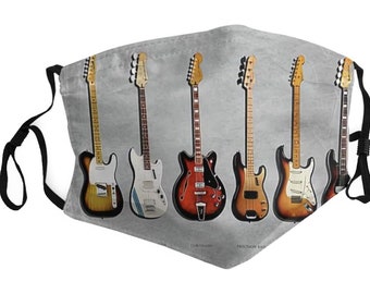 Gitarr ansiktsmask Instrument Vuxen Justerbar näsa med tråd Freepost UK