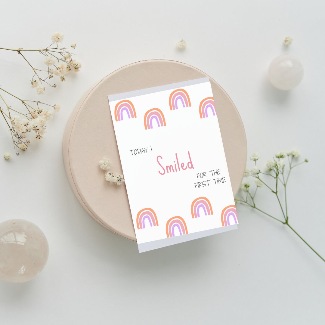 Rainbow Sun Baby Milestone Cards (instant Download) - Etsy Australia