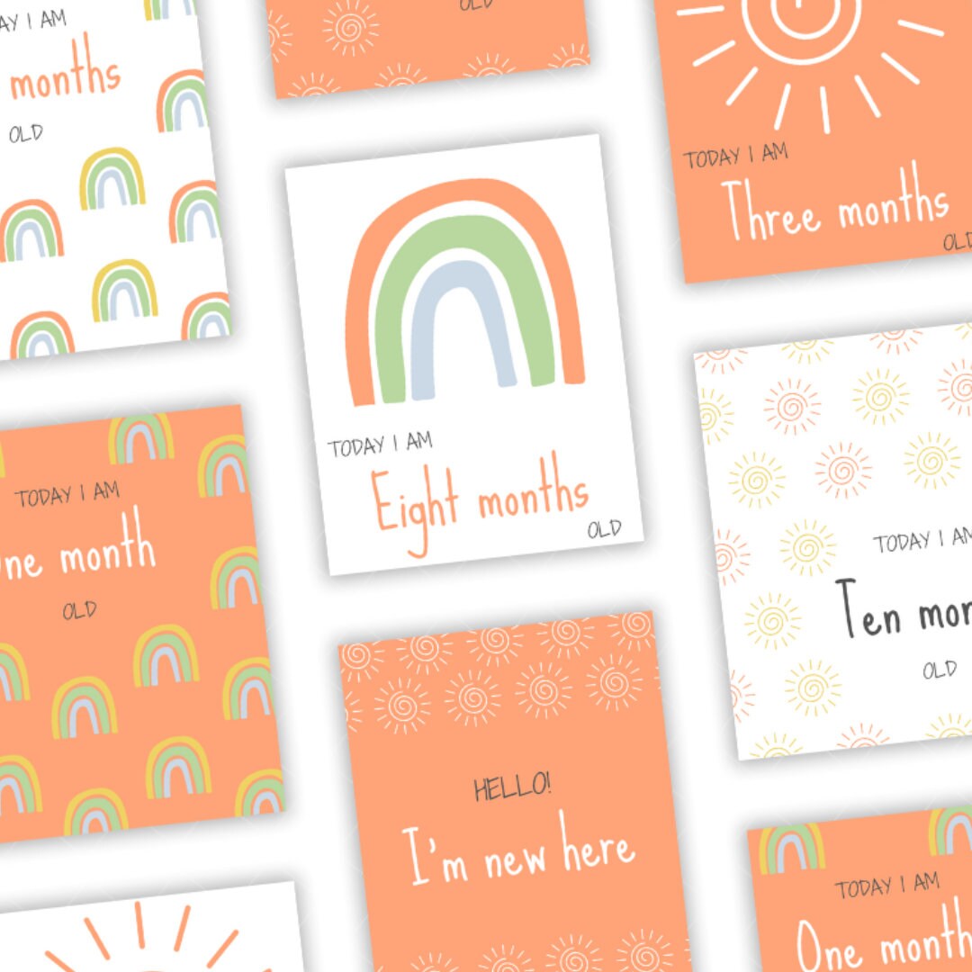 Boho Baby Milestone Cards (instant Download) - Etsy