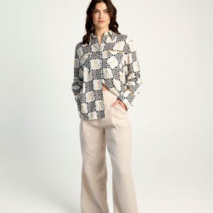 Independence II - Linen wide leg pants for women | High rise elastic waist trousers | Soft 100% Linen, Pockets, Elastic Waist, Summer Pants
