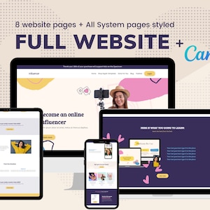Kajabi Theme FULL WEBSITE. Influencer Kajabi Template Pack. Kajabi Online Website