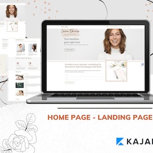 Kajabi Theme HOMEPAGE. Laura Kajabi Template. Kajabi website. Online course template
