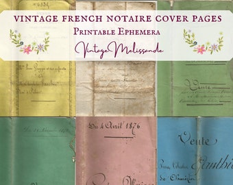 1800s colourful notary covers, printable, digital, ephemera, collage, journal, craft, scrapbook, vintage INSTANT DOWNLOAD