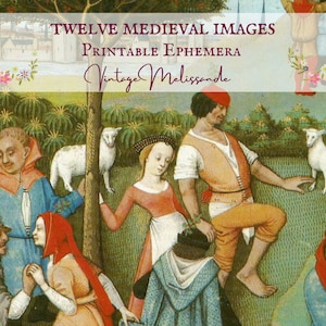 Medieval images, printable, digital, download, ephemera, collage, journal, craft, scrapbook, vintage