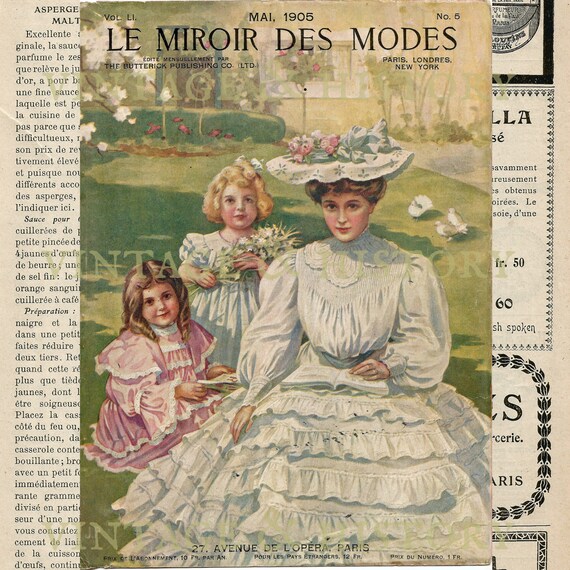 Le Miroir Des Modes Mai 1905 French Fashion Magazine - Etsy