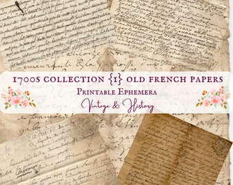 フランス語手書き文字印刷キット：ヴィンテージカリグラフィー画像