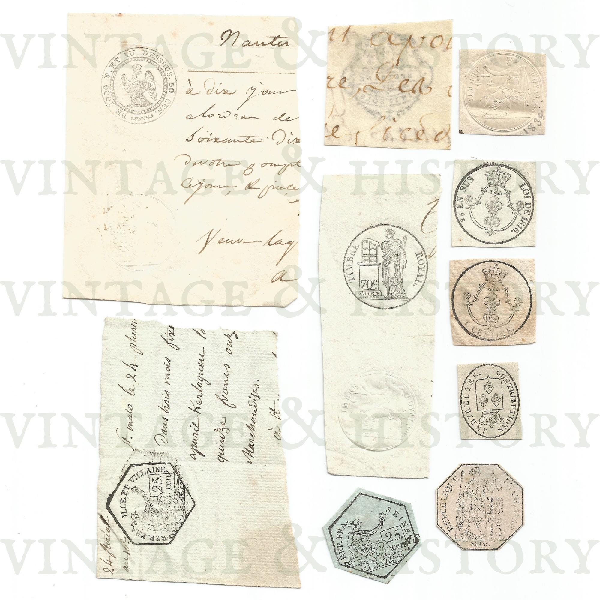Antique French Cachets and Fragments {7} Généralités, Stamps, Printable ...