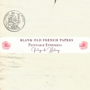 Bundle of blank papers, 1800s, 21 pages, French, printable, vintage, ephemera, digital, journals, INSTANT DOWNLOAD