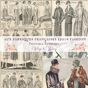 Aux Fabriques Françaises, 1920s Paris fashion magazine, digital download, French vintage ephemera,INSTANT DOWNLOAD
