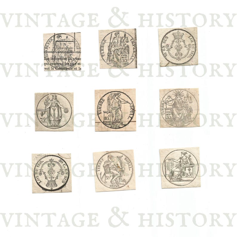 Printable Antique French Cachets {5}, Généralités, Official Stamps ...