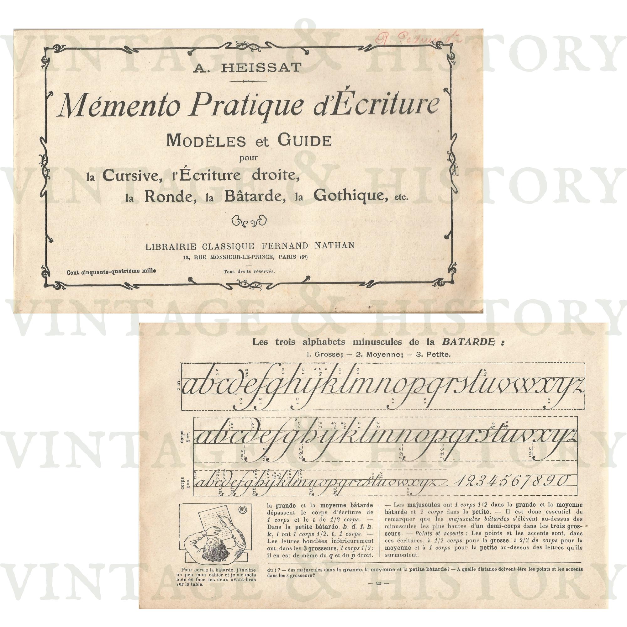 French Handwriting Practice Book, Cursive, écriture Droite, Ronde ...