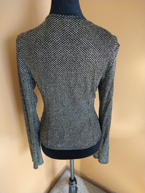 Vintage JBS Sparkly Deep V Top View 3